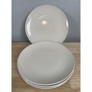 Set of 4 IKEA Fargrik Glossy Beige Tan Dinner Plates 10 ¼" Minimalist Replace